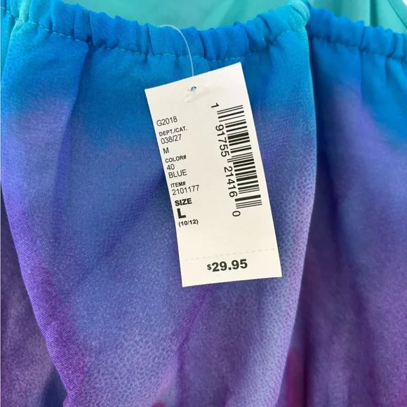 The Children's Place Teal Purple Pink Tie-Dye Chiffon Dress - Picture 4 of 6